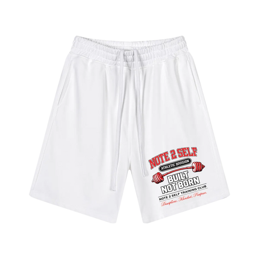 Note 2 Self® “Built Not Born” Training Shorts(280GSM)