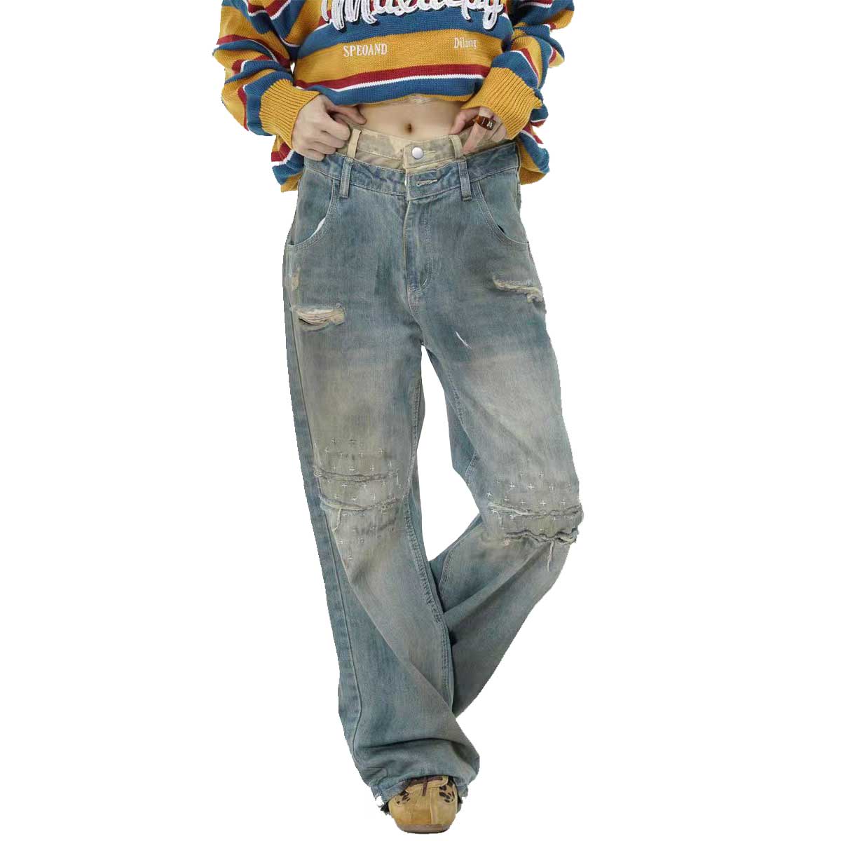 Vintage Women's Ripped Jeans