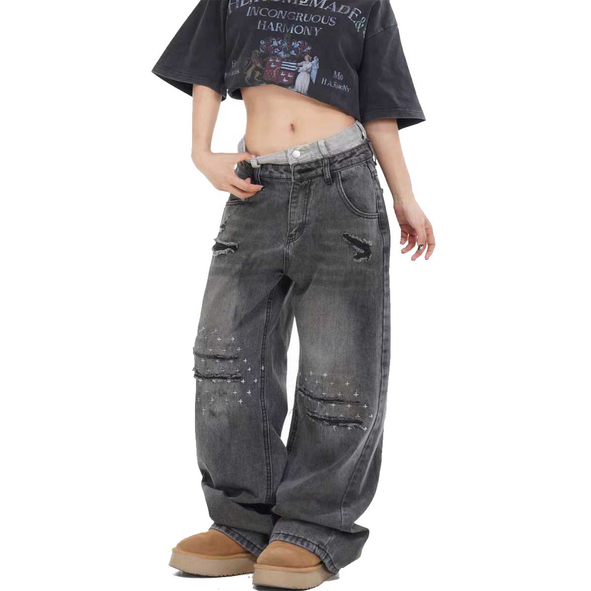 Vintage Women's Ripped Jeans
