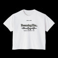 Becoming Her Boxy Tee — Inspirational Women's Graphic Shirt