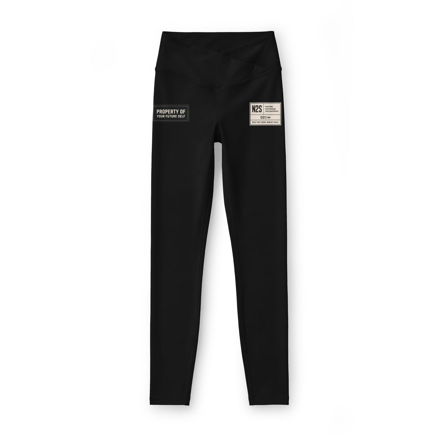 Women’s Luxe Leggings — Black 'Property Of' Patch High-Waist Workout Leggings