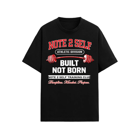 Note 2 Self “Built Not Born” Athletic Division Tee | 190GSM
