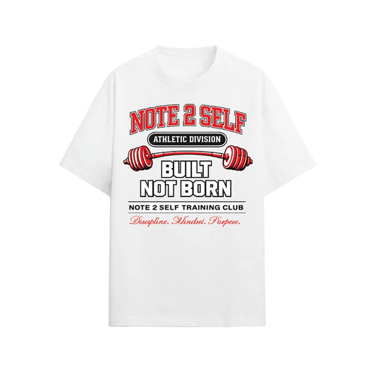 Note 2 Self “Built Not Born” Athletic Division Tee | 190GSM