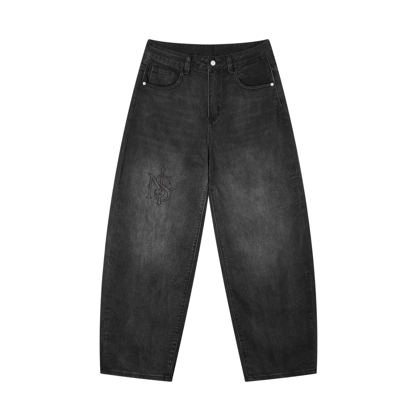 Protect Your Peace Vintage Barrel Denim – Washed Black