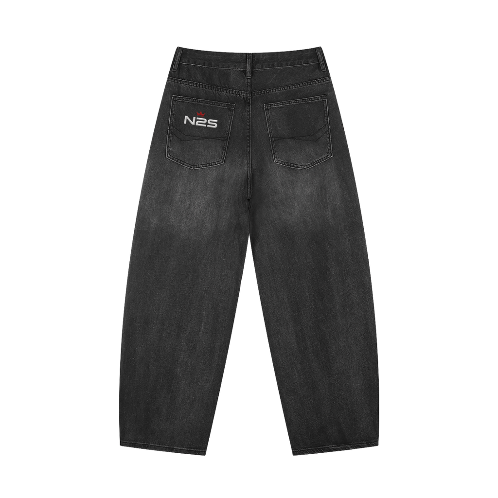 Protect Your Peace Vintage Barrel Denim – Washed Black